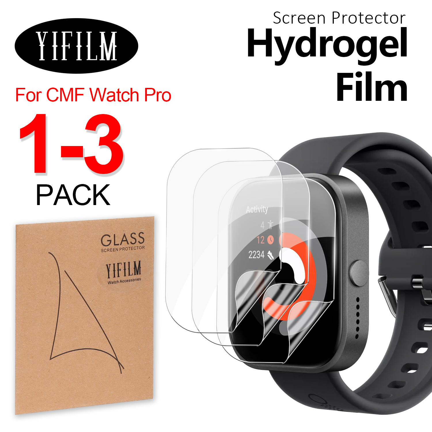 HD Clear TPU Hydraulic Screen  - Smartwatch Screen Film 리뷰 및 가격