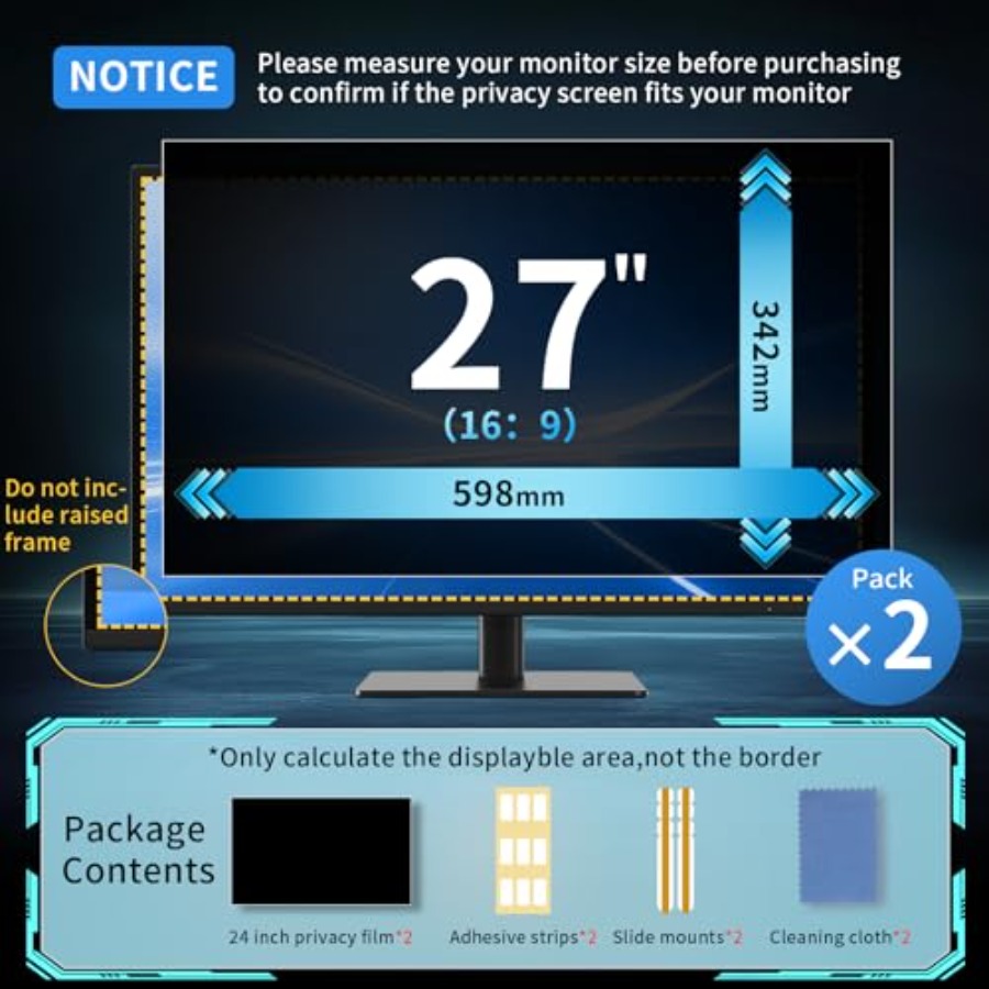 2 Pack 27 Inch Curved Computer - Privacy Filter 2Pack 리뷰 및 가격