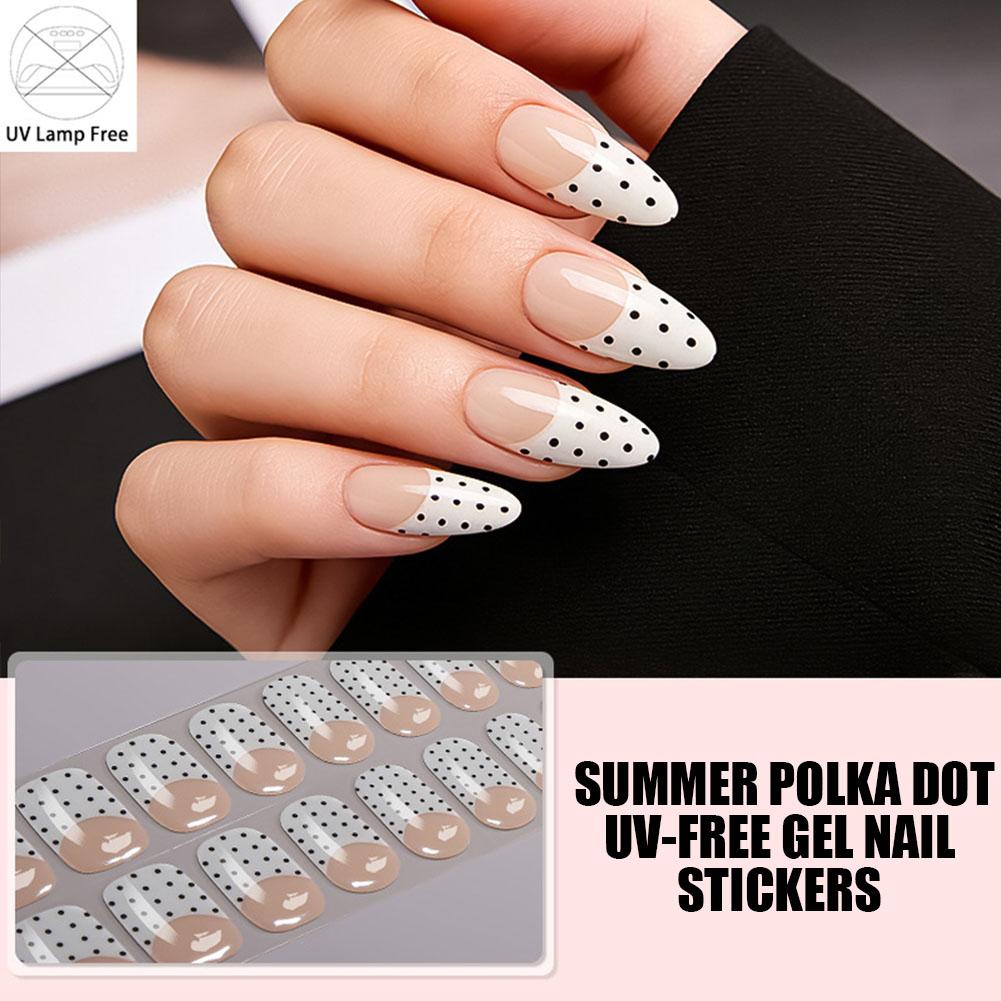 Polka Dot Gel Nail Strips Full - Full Cover Adhesive 리뷰 및 가격