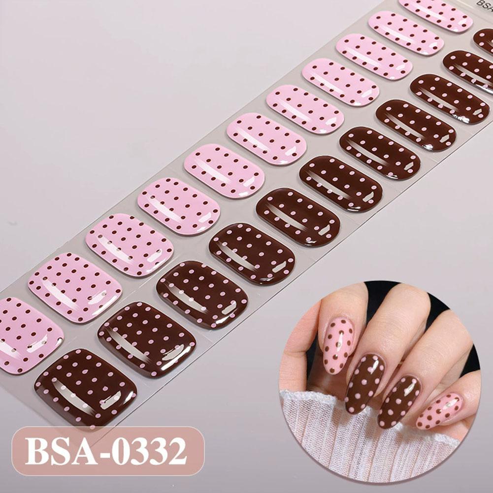 Polka Dot Gel Nail Strips Full - Full Cover Adhesive 리뷰 및 가격