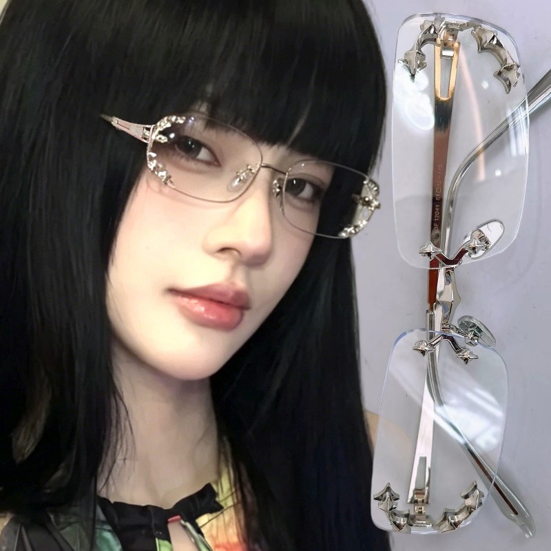 Vintage Rimless Square Star Gl - Anti Blue Light Film 리뷰 및 가격