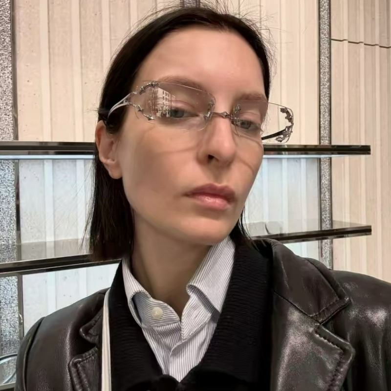 Vintage Rimless Square Star Gl - Anti Blue Light Film 리뷰 및 가격