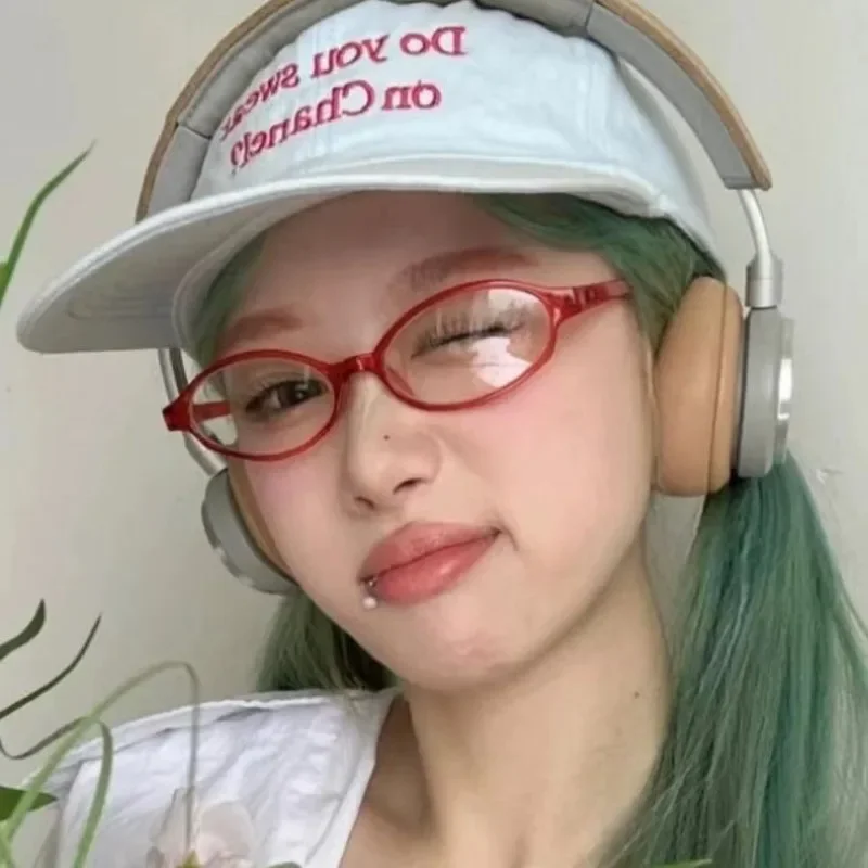 Retro Oval Glasses Women Girls - Anti Blue Light Film 리뷰 및 가격
