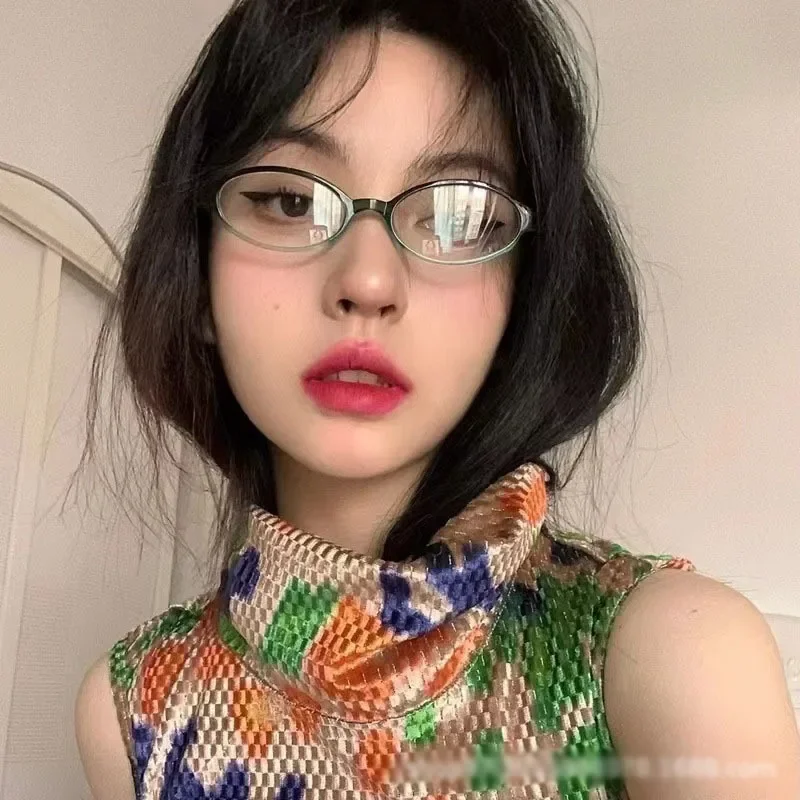 Retro Oval Glasses Women Girls - Anti Blue Light Film 리뷰 및 가격