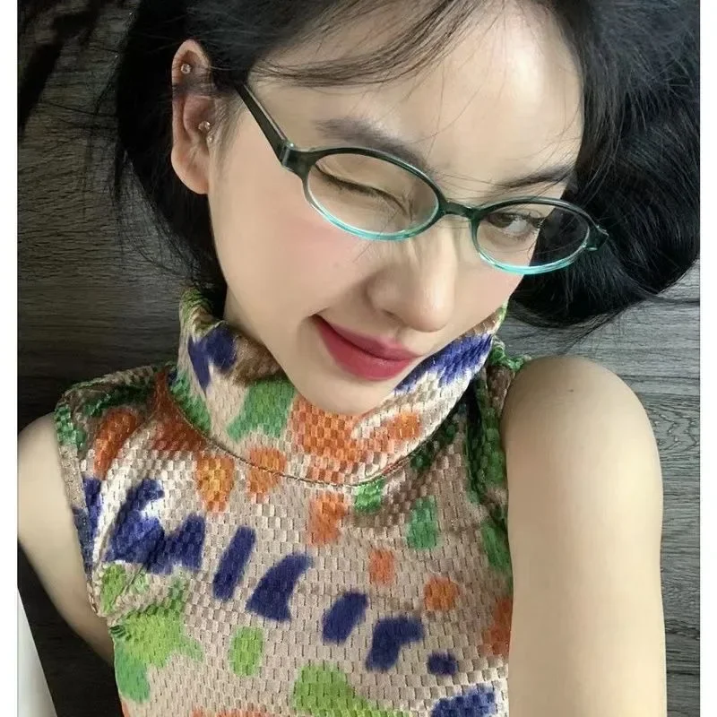 Retro Oval Glasses Women Girls - Anti Blue Light Film 리뷰 및 가격